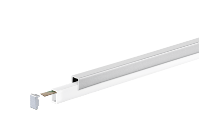 LED Profil 6 x 10 mm, hochkant, U-Profil 8,6 x 10 mm, Endkappe, Polystyrol
